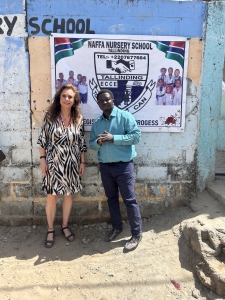 Bertine met directeur NAFFA Academy School